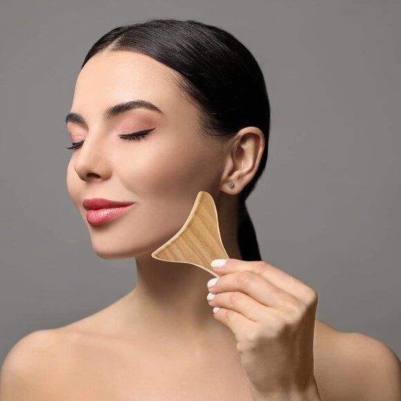 7 Pcs Wooden Face Massage Tool Set Wood Maderoterapia Kit Face Sculpting Tool Sk - Picture 4 of 7